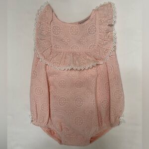 Catherine Malandrino Bubble Romper Baby Girl 3-6mo Peach Pink